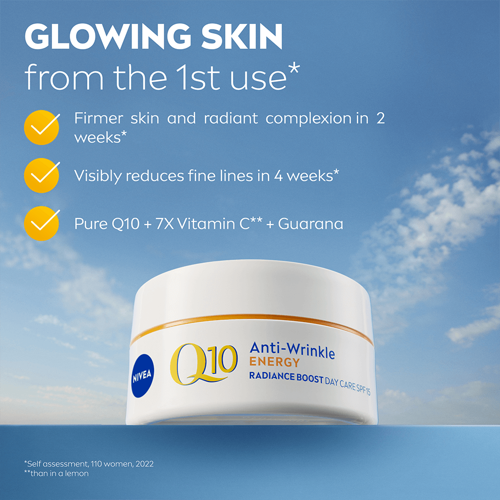NIVEA Dagkräm Q10 Energy Healthy Glow Day Cream SPF15 50 ml