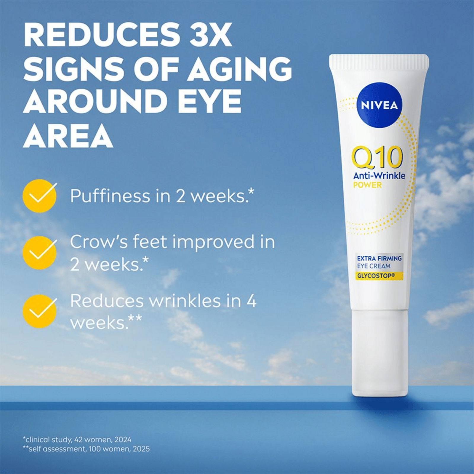NIVEA Ögonkräm Q10 Anti-Wrinkle Power Extra Firming Eye Cream 15 ml