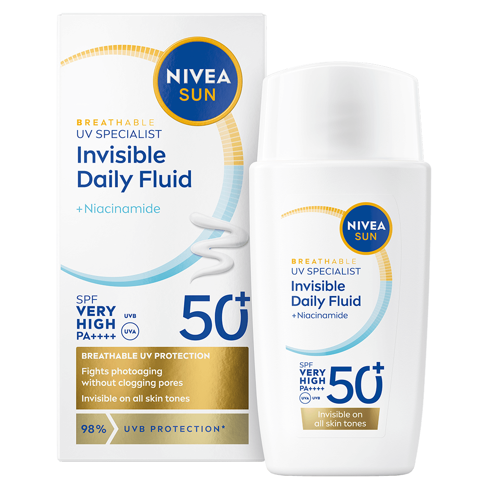NIVEA SUN Solkräm ansikte UV Face Invisible Daily Fluid SPF50+ 40 ml