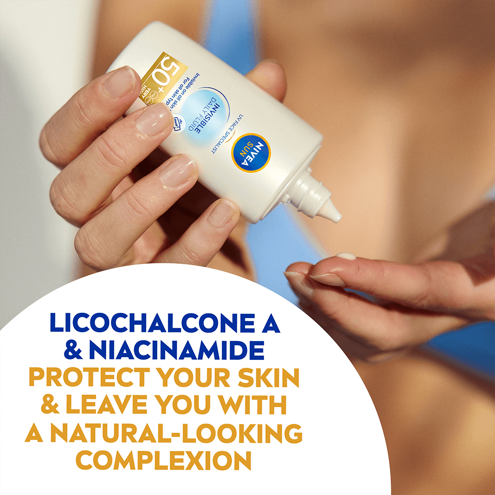 NIVEA SUN Solkräm ansikte UV Face Invisible Daily Fluid SPF50+ 40 ml