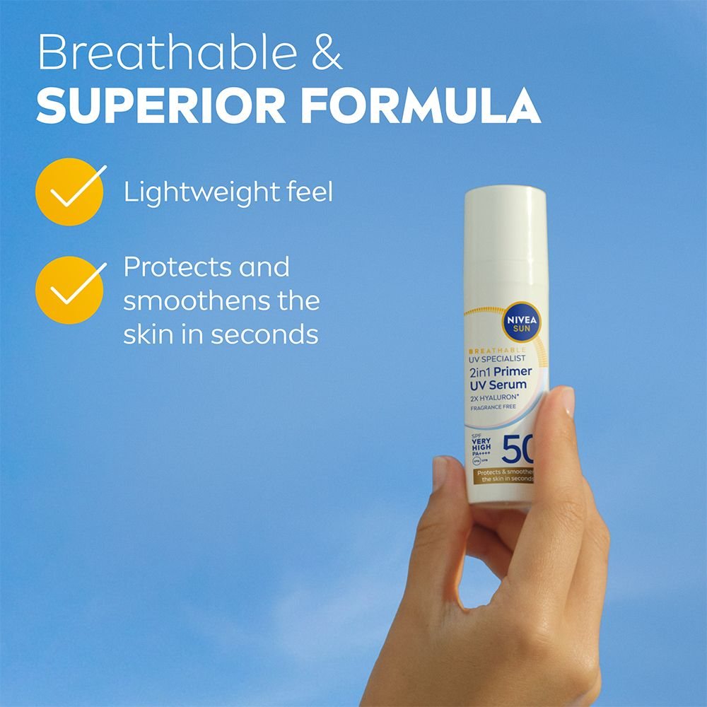 NIVEA SUN UV Face 2in1 Primer UV Serum SPF 50+ 30 ml