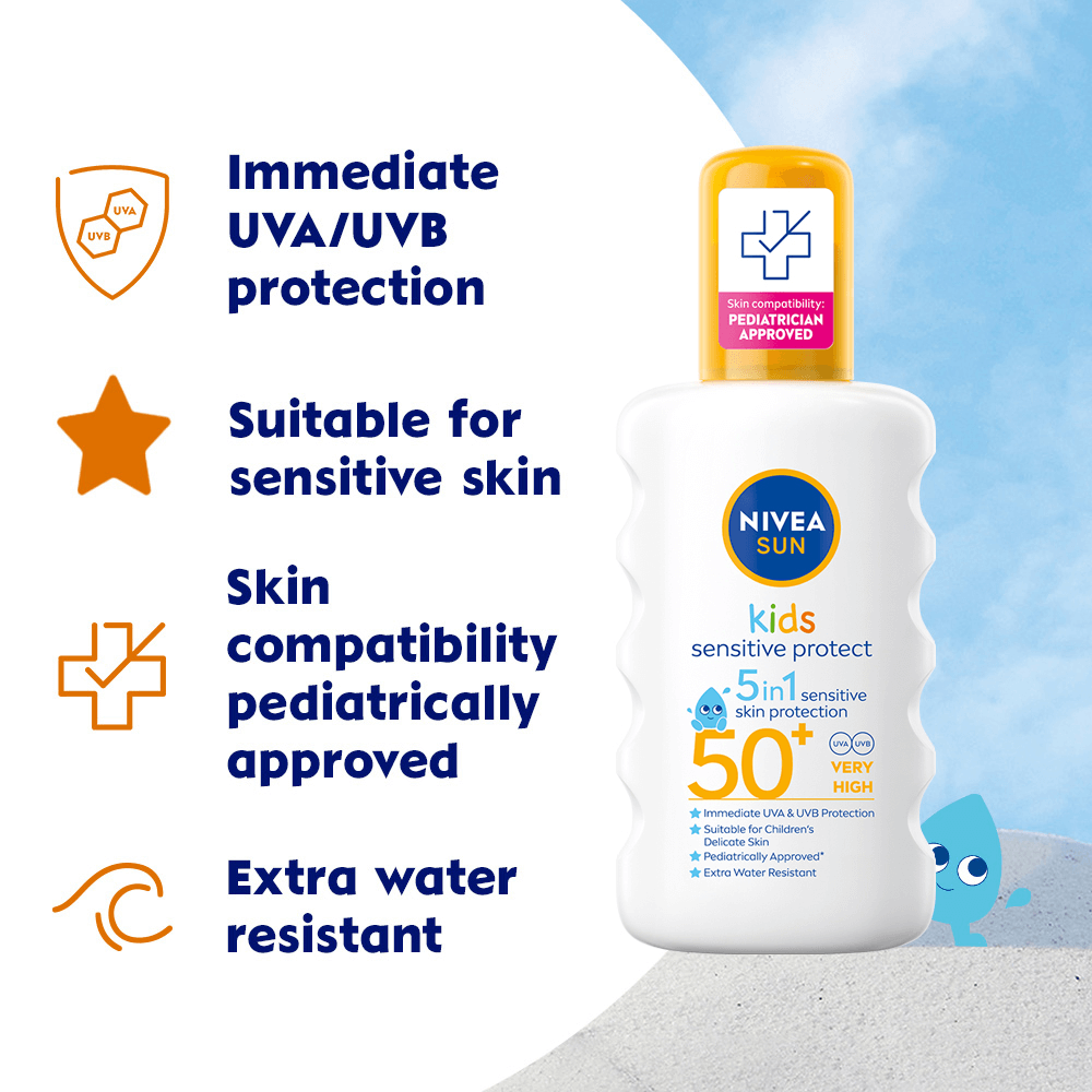 NIVEA SUN Kids Sensitive Protect & Play Sun Spray SPF 50+