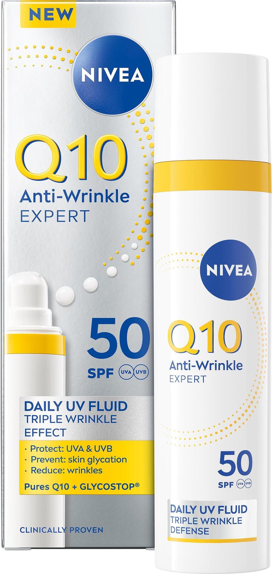 NIVEA Q10 Anti-Wrinkle Expert Daily UV Fluid SPF50 40 ml