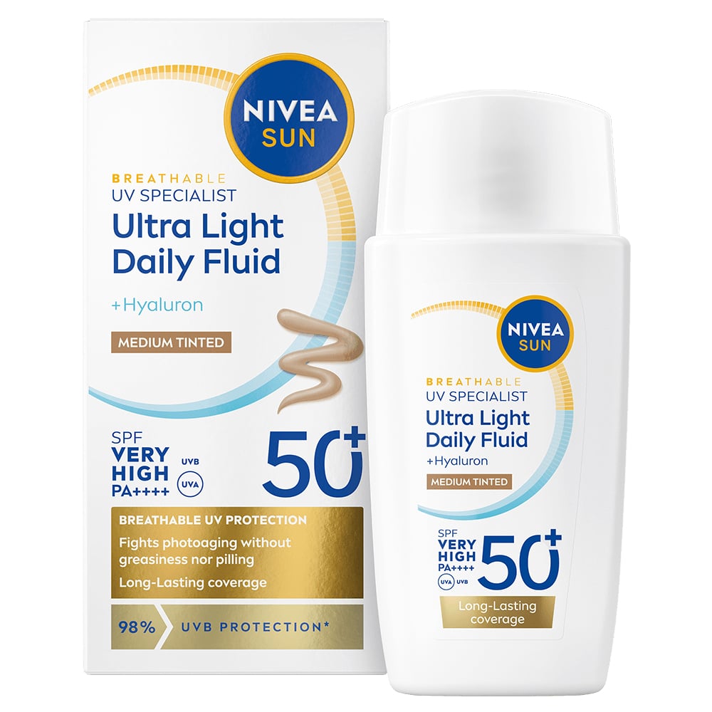 NIVEA SUN UV Face Daily Fluid Medium Tinted SPF 50+ 40 ml
