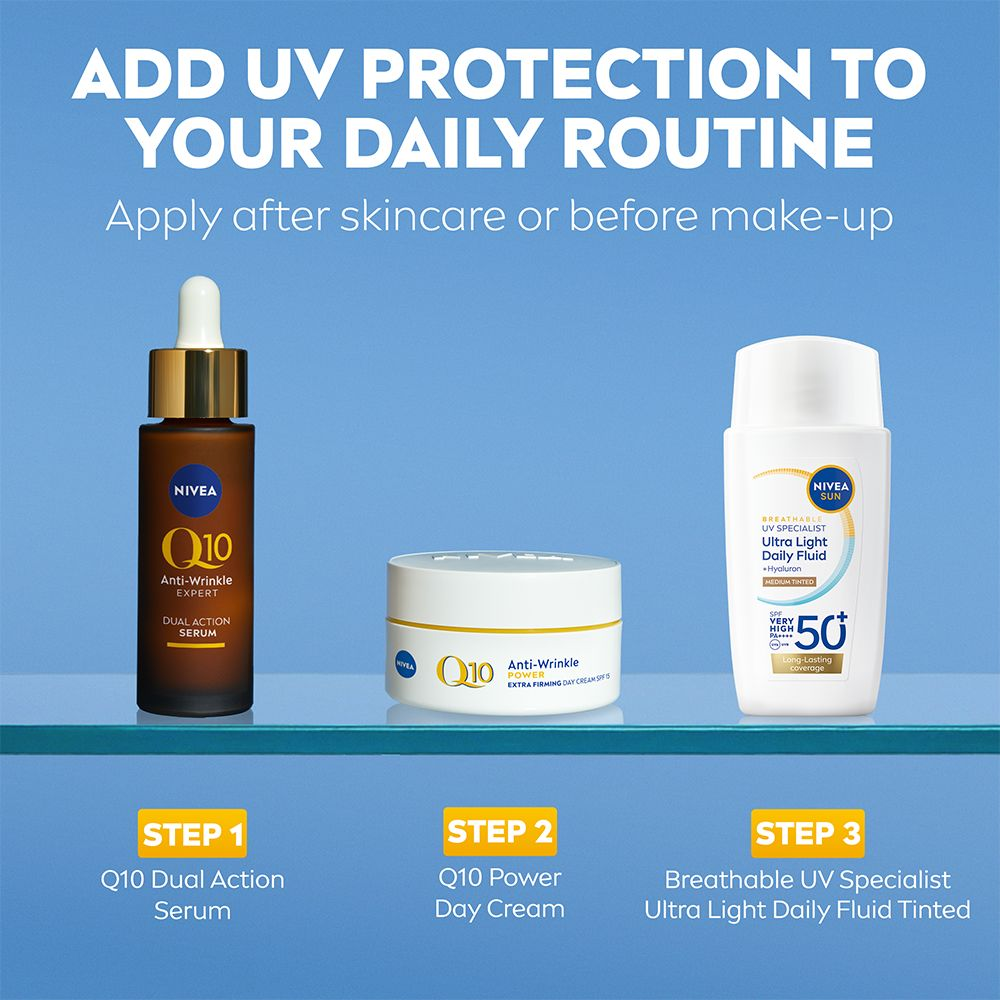 NIVEA SUN UV Face Daily Fluid Medium Tinted SPF 50+ 40 ml