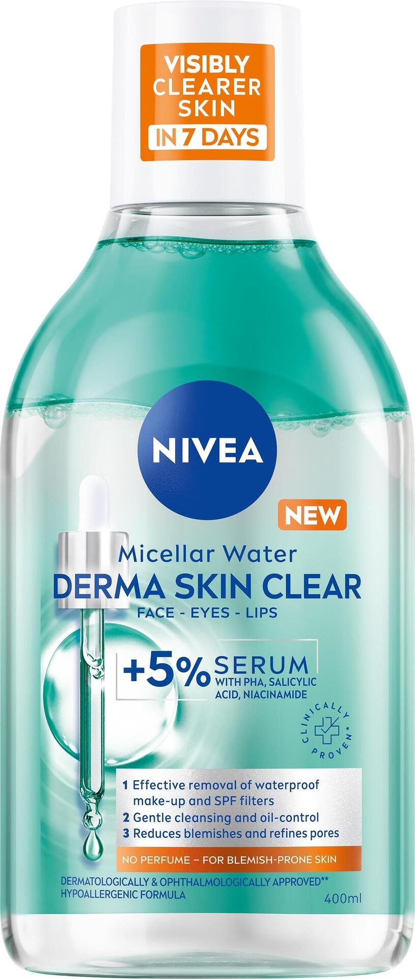 NIVEA Micellar Water Derma Skin Clear 400 ml