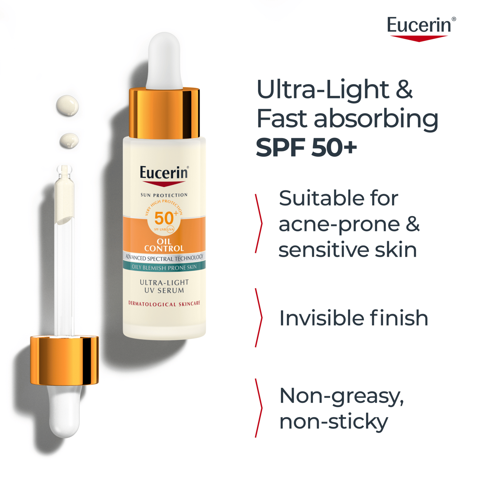 Eucerin Sun Oil Control​ Daily UV Serum​ SPF 50+ 30 ml