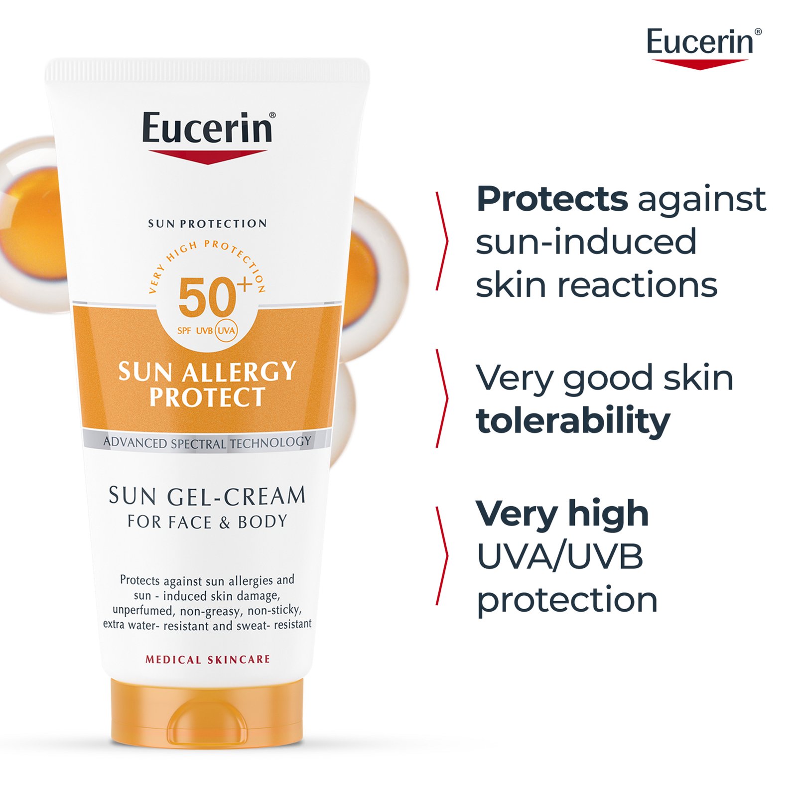 Eucerin Sun Sensitive Protect Gel Cream SPF 50+ 200 ml