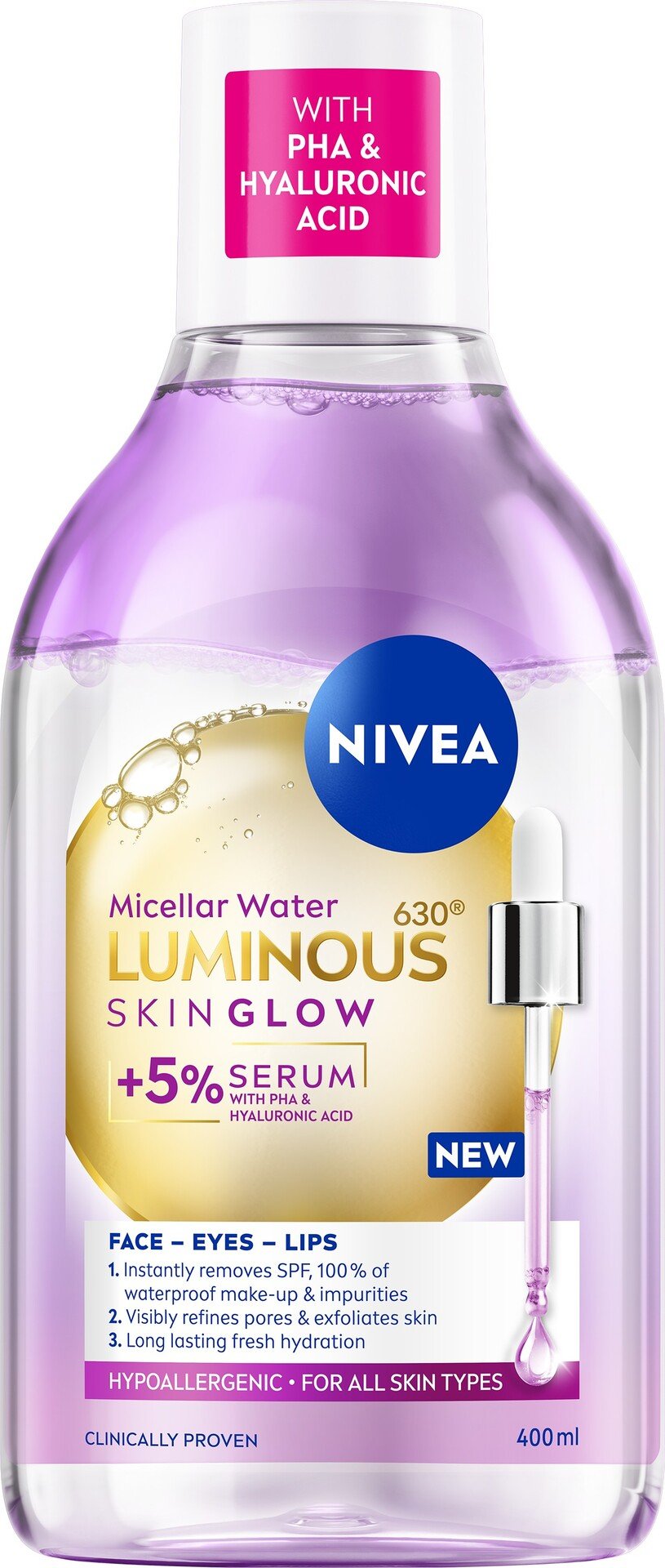NIVEA Luminous Skin Glow Micellar Water 400 ml