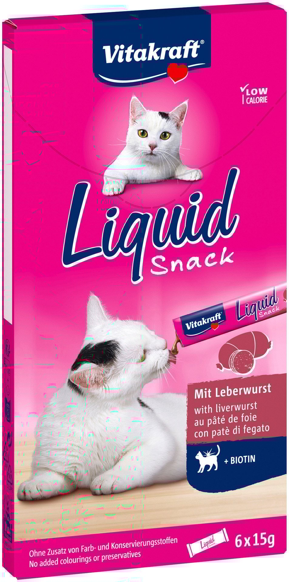 Vitakraft Liquid Snack Leverkorv+Biotin 6 st