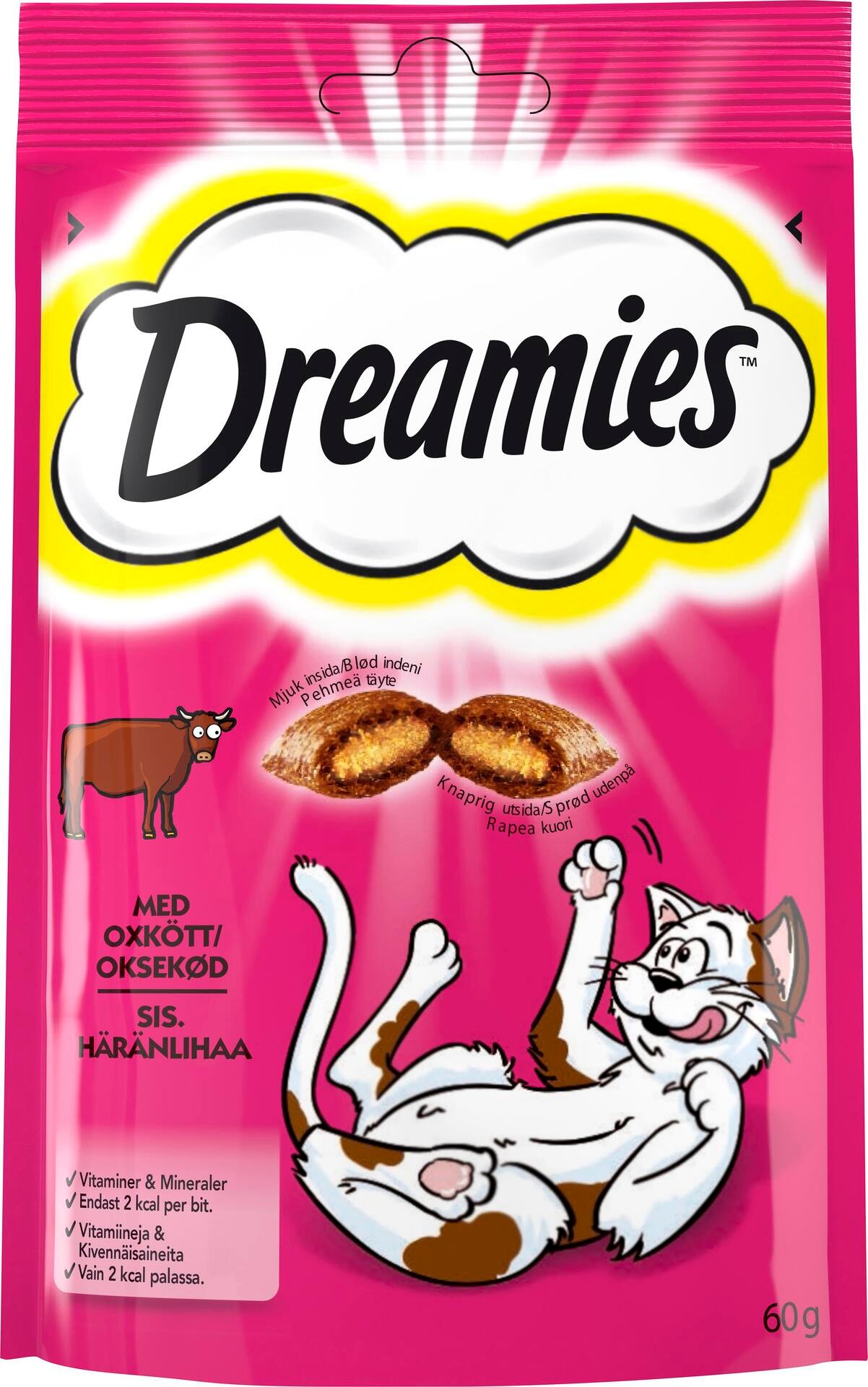 Dreamies Kattgodis Oxkött 60 g