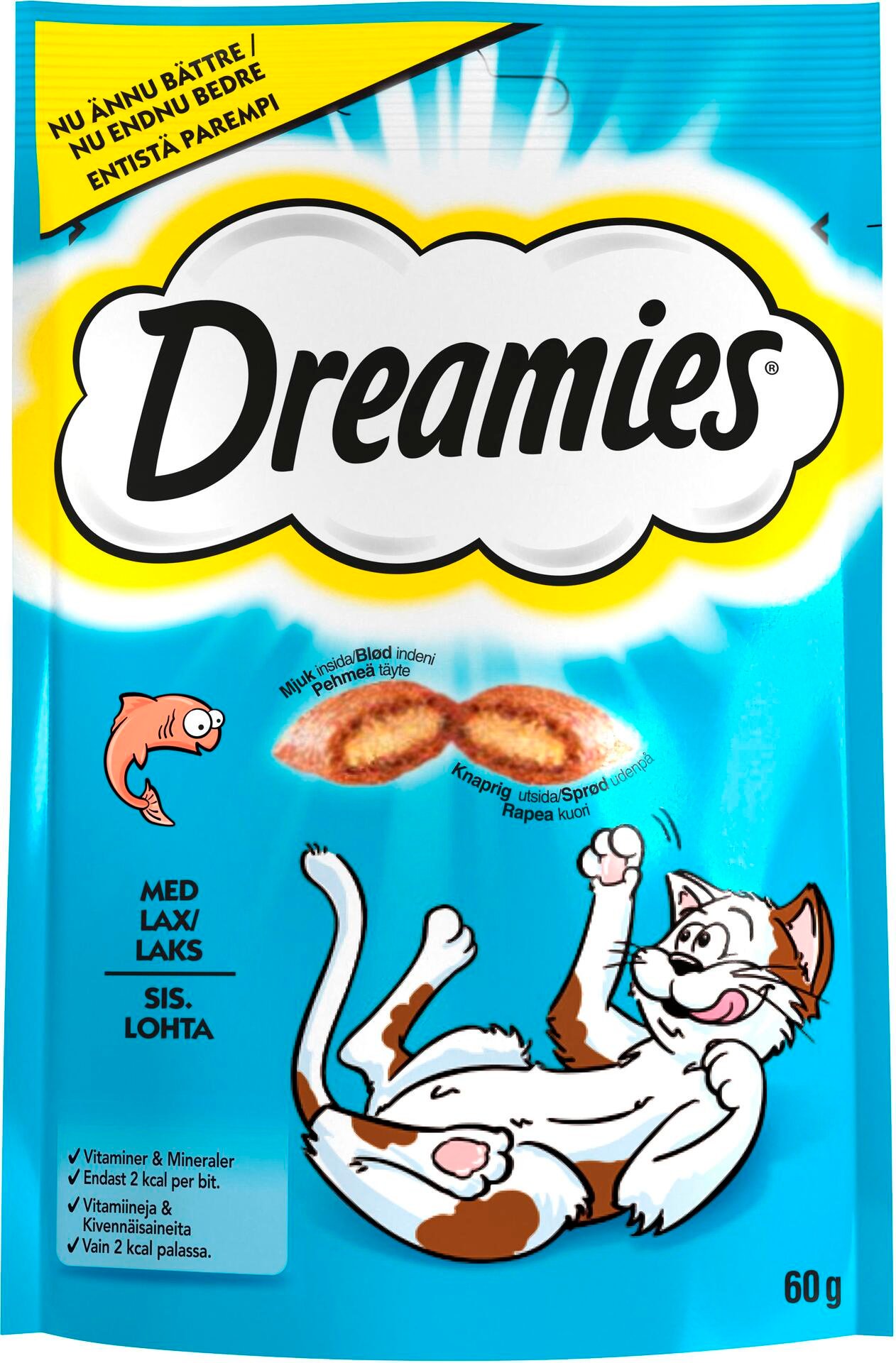 Dreamies Kattgodis Lax 60 g