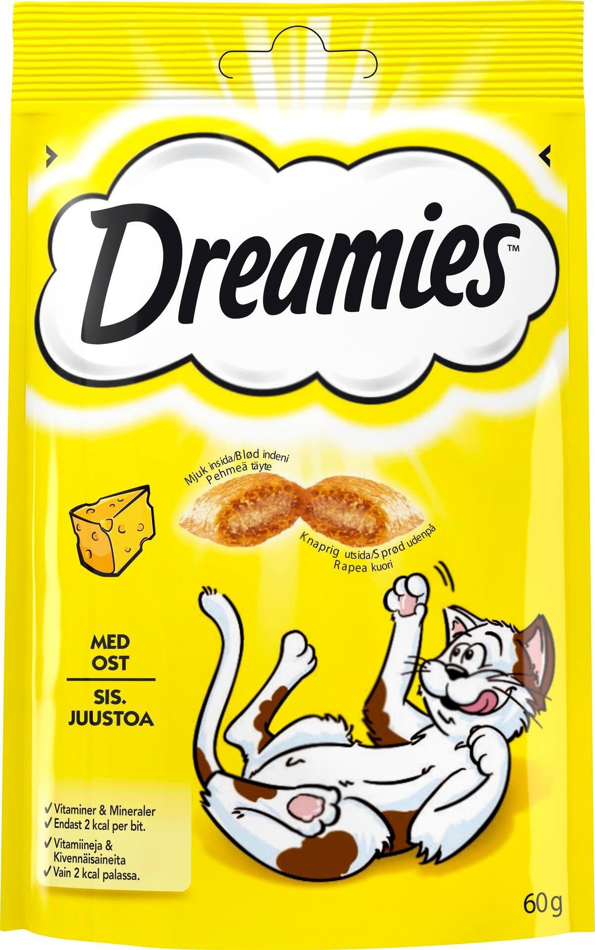 Dreamies Kattgodis Ost 60 g