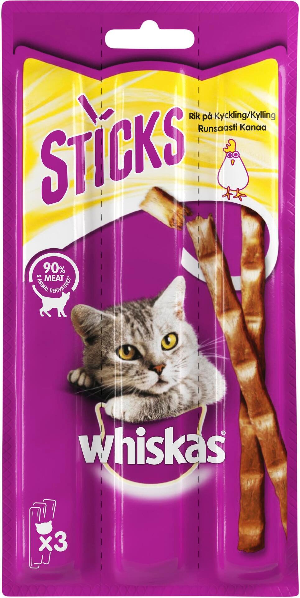 Whiskas Sticks Kyckling 3 st