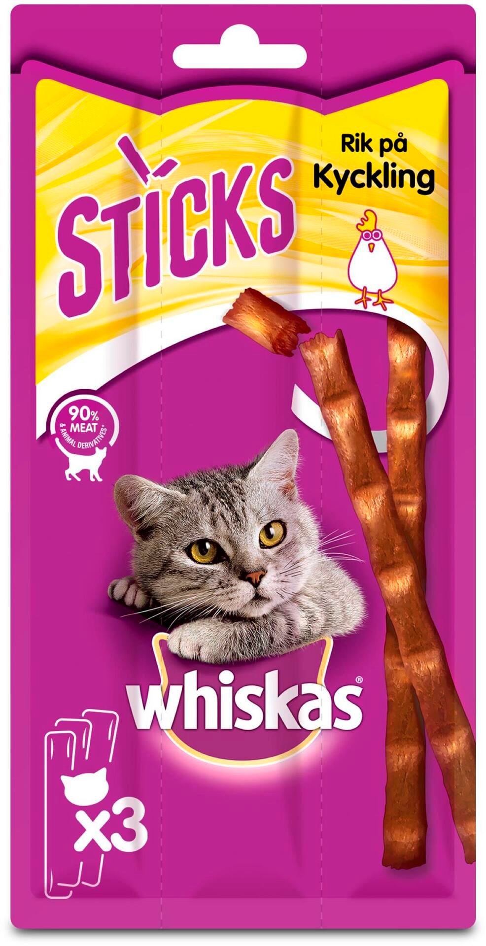 Whiskas Sticks Kyckling 3 st
