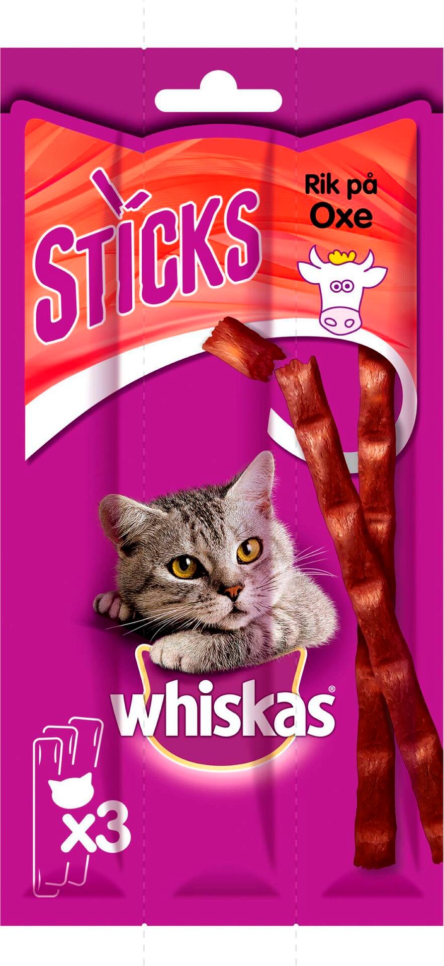 Whiskas Sticks Oxkött 3 st