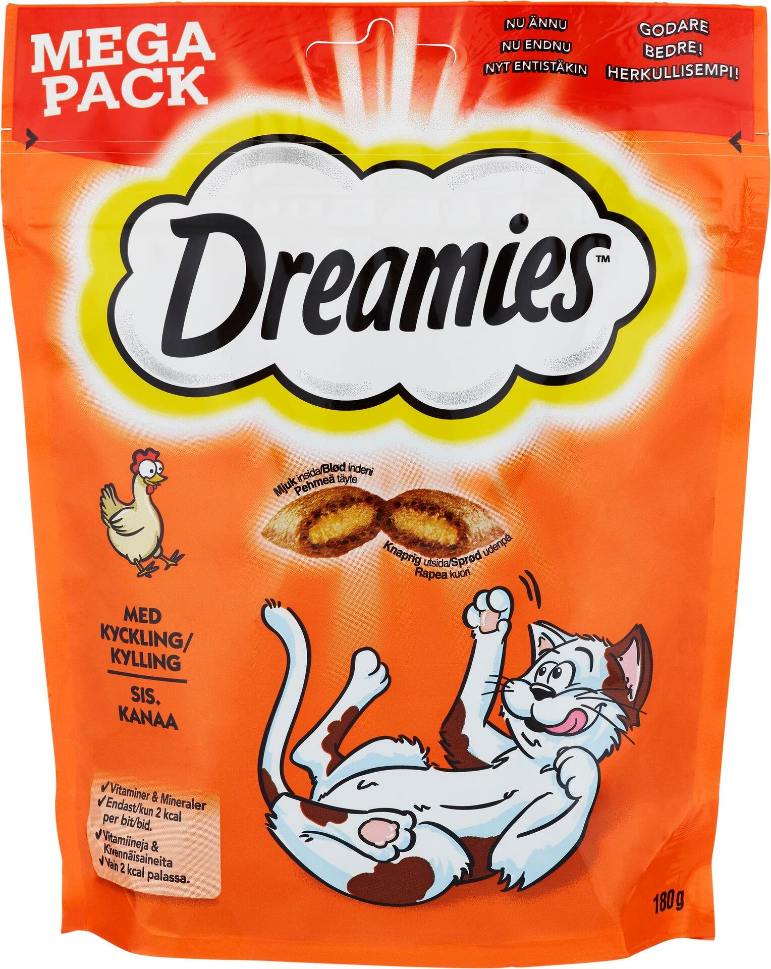 Dreamies Kattgodis Megapack Kyckling 180 g