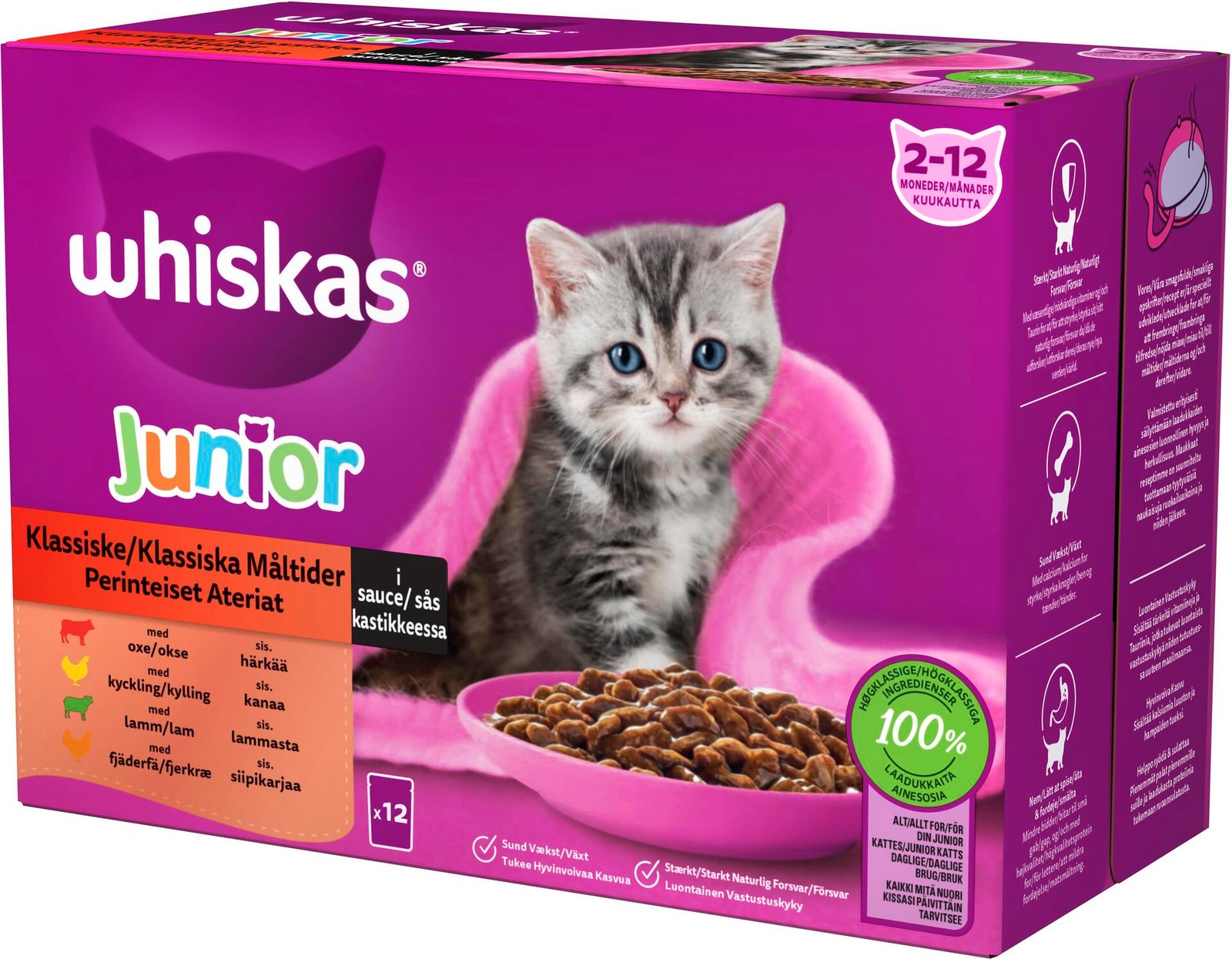Whiskas Kattmat Junior i Sås 12 st