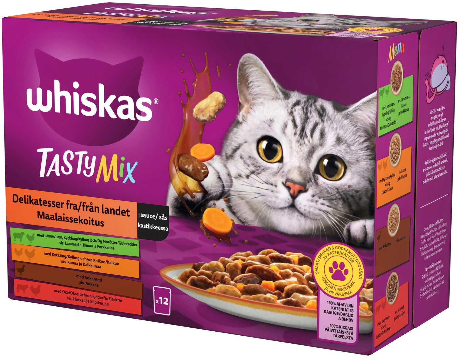 Whiskas TM 1+ Delikatesser från landet i sås 12 st