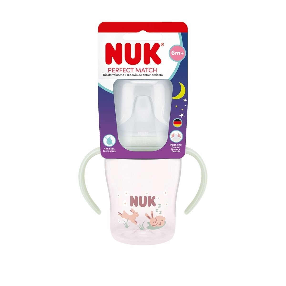 NUK Perfect Match Learner Bottle Night Bunny 150 ml