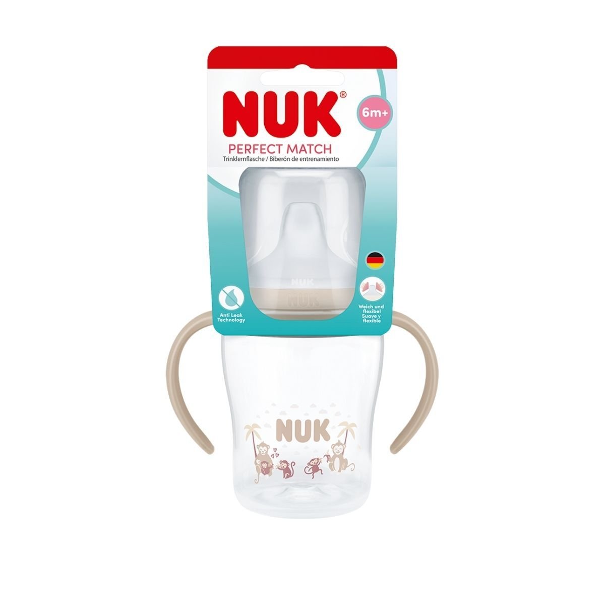 NUK Perfect Match Learner Bottle Monkey 150 ml