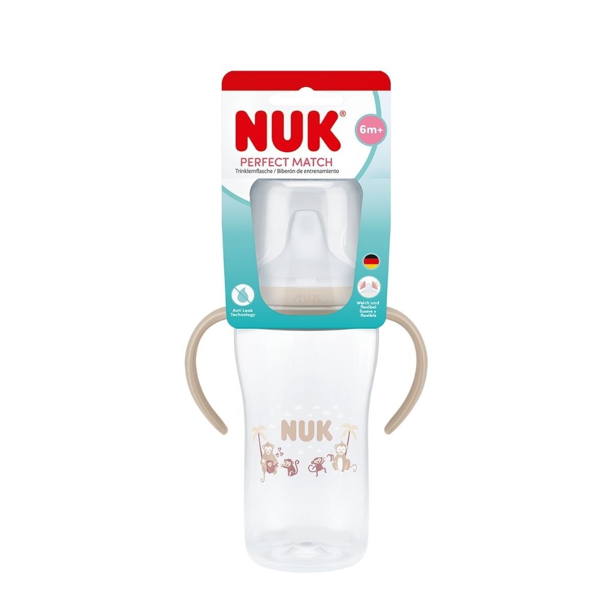 NUK Perfect Match Learner Bottle Monkey 260 ml