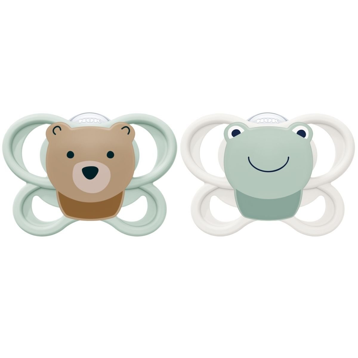NUK Perfect Match Air Bear/Frog, stl 0-6 mån 2 st