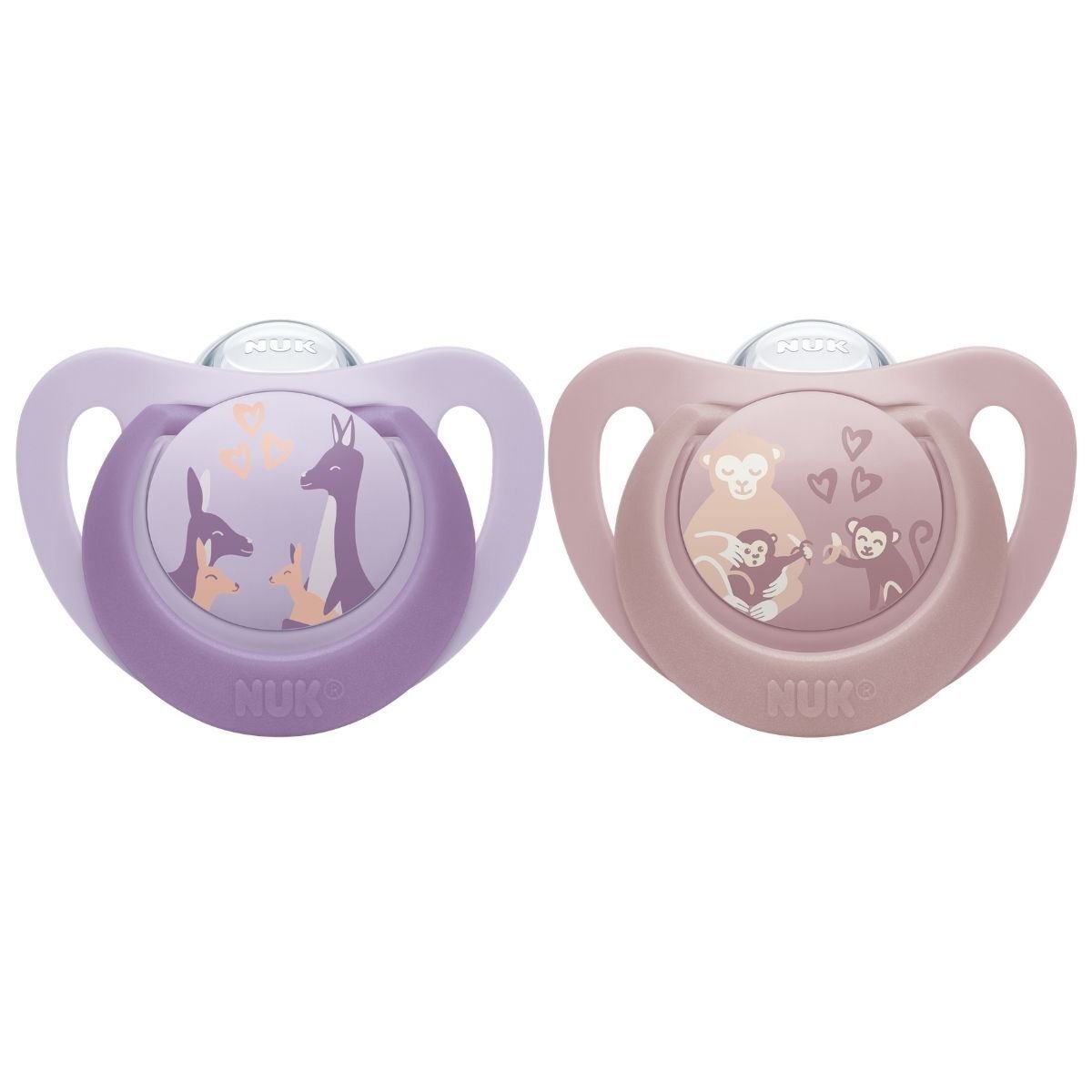 NUK First Choice Monkey/Kangaroo, stl 18-36 mån 2 st