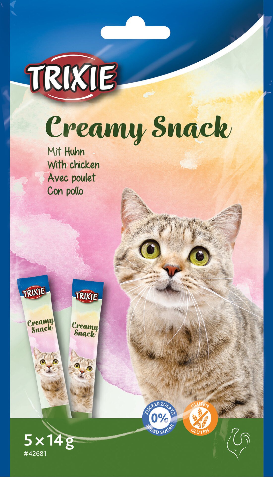 TRiXiE Creamy Snacks till katt med kyckling 5 x 14 g