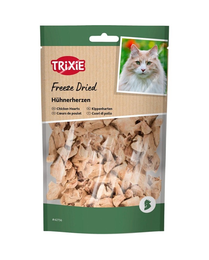 Trixie PREMIO frystorkade kycklinghjärtan, 25 g