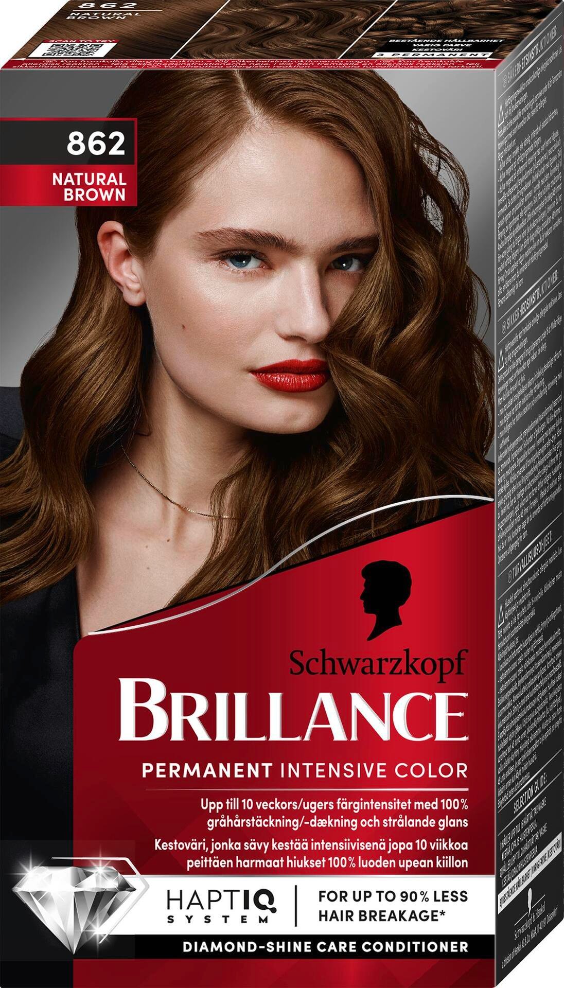 Schwarzkopf Brillance Hårfärg 862 Naturbrun