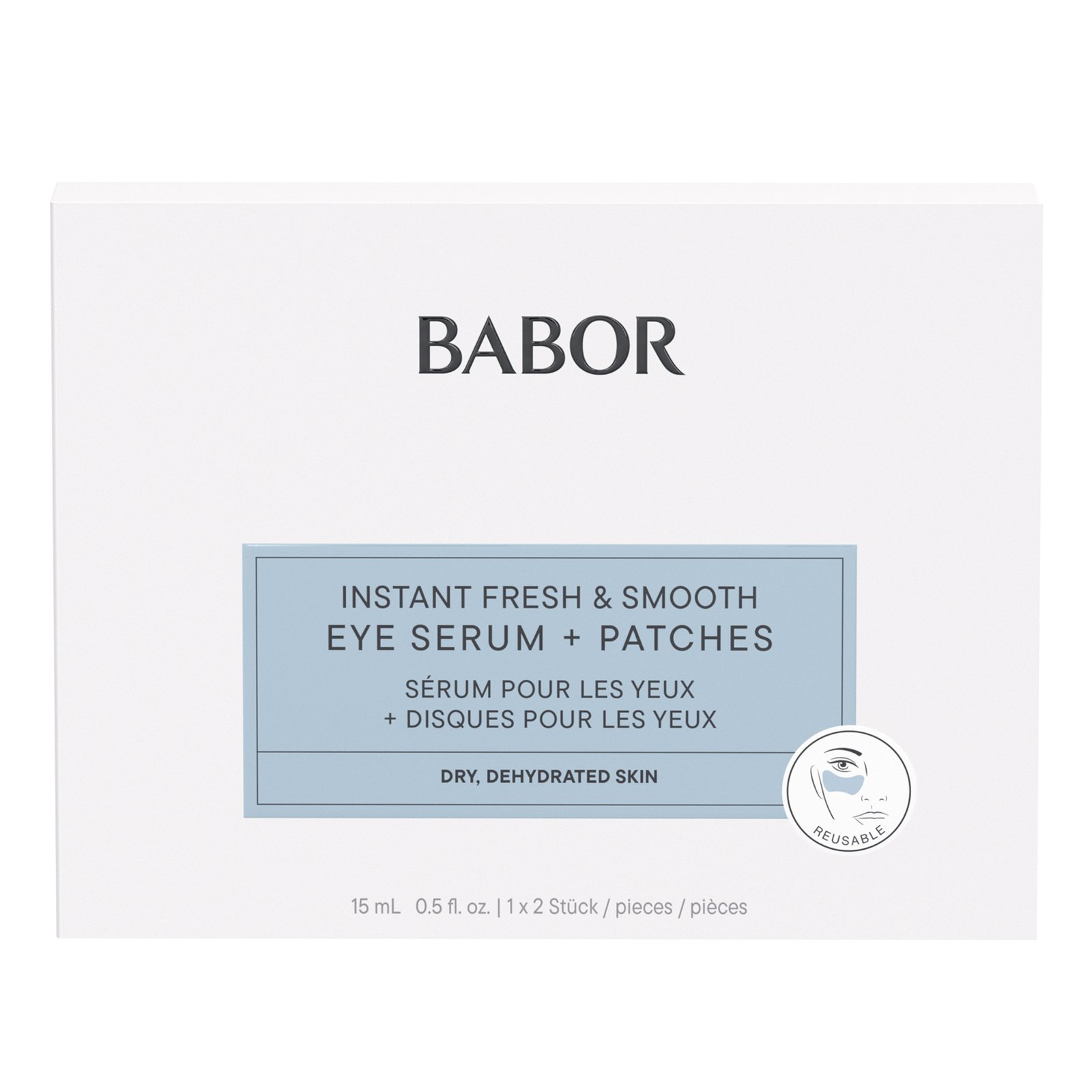 Babor Instant Fresh & Smooth Eye Serum + Patches 30 ml