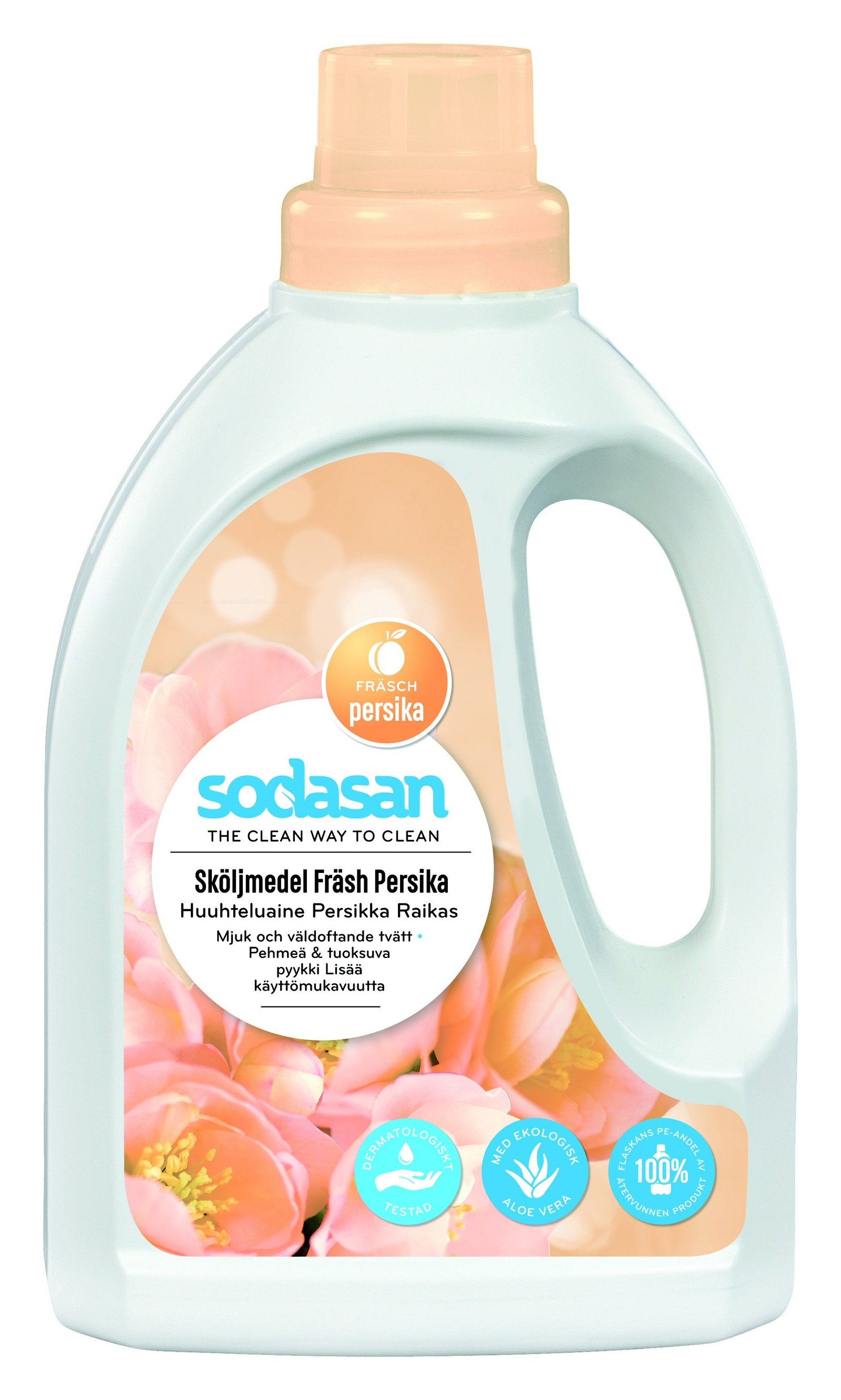 Sodasan Sköljmedel Persika 750 ml