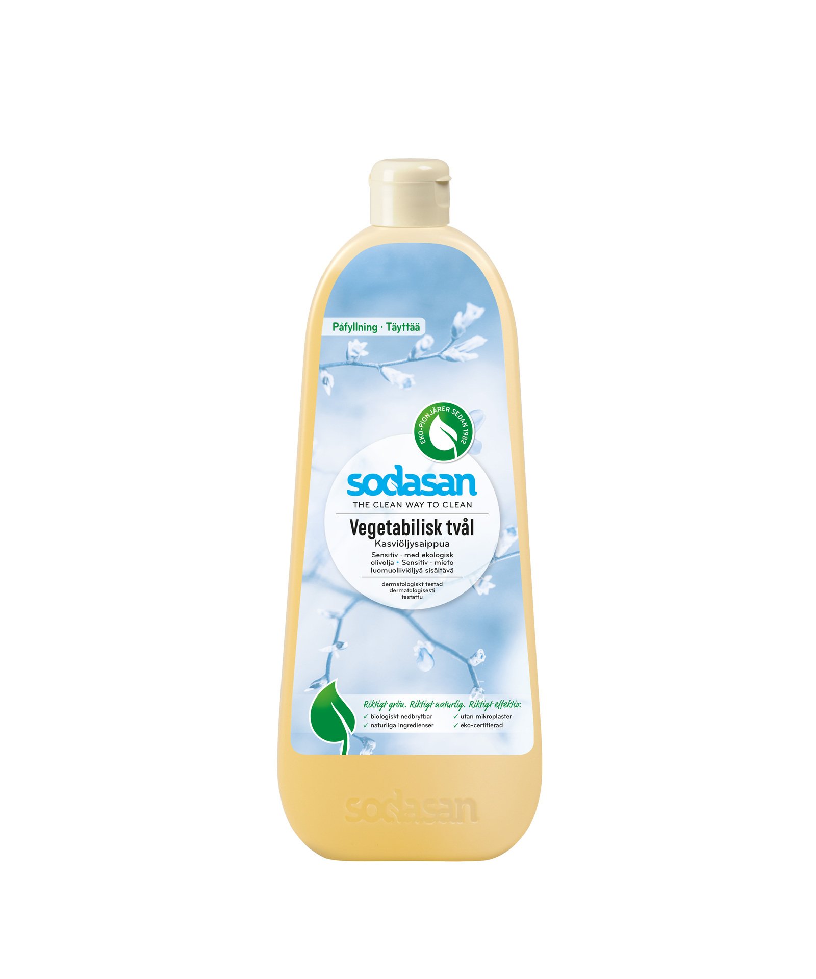 Sodasan Vegetabilisk Tvål Sensitive 1 liter