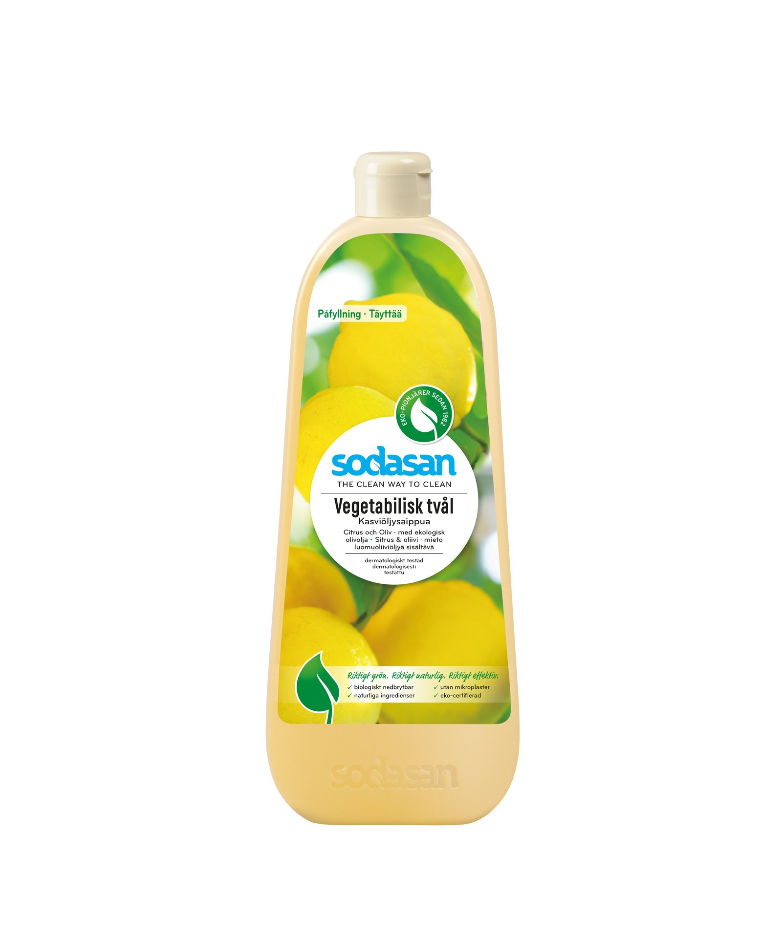 Sodasan Vegetabilisk Tvål Citrus & Oliv 1 liter