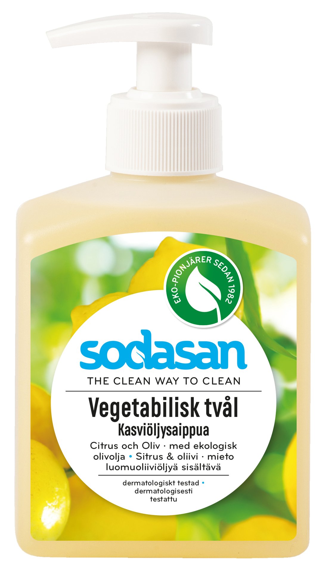 Sodasan Vegetabilisk Tvål Citrus & Oliv 300 ml