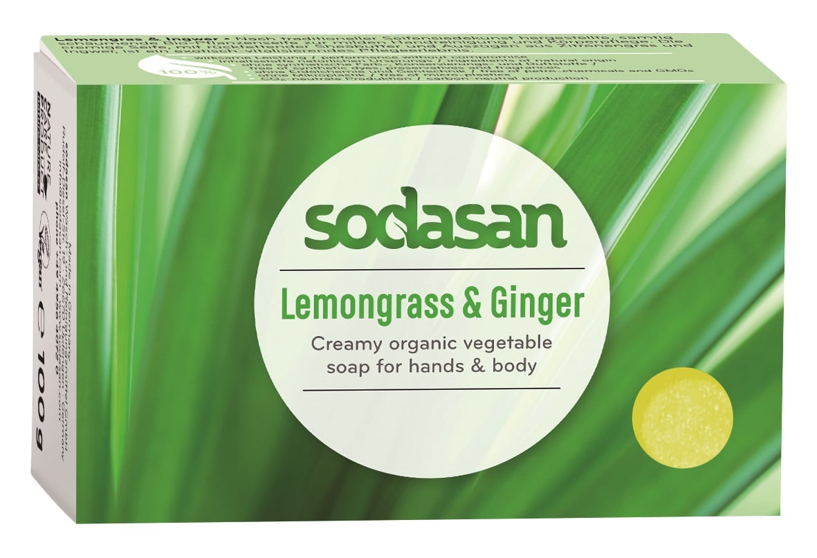 Sodasan Citrongräs & Ingefära Tvål 100 g