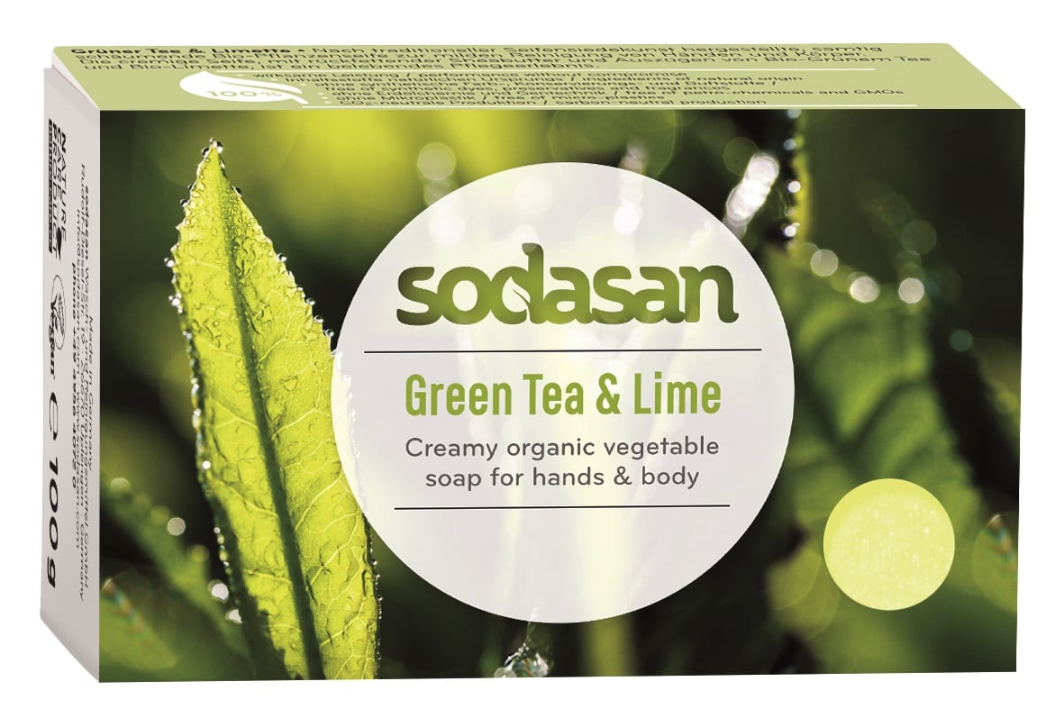 Sodasan Grönt Te & Lime Tvål 100 g