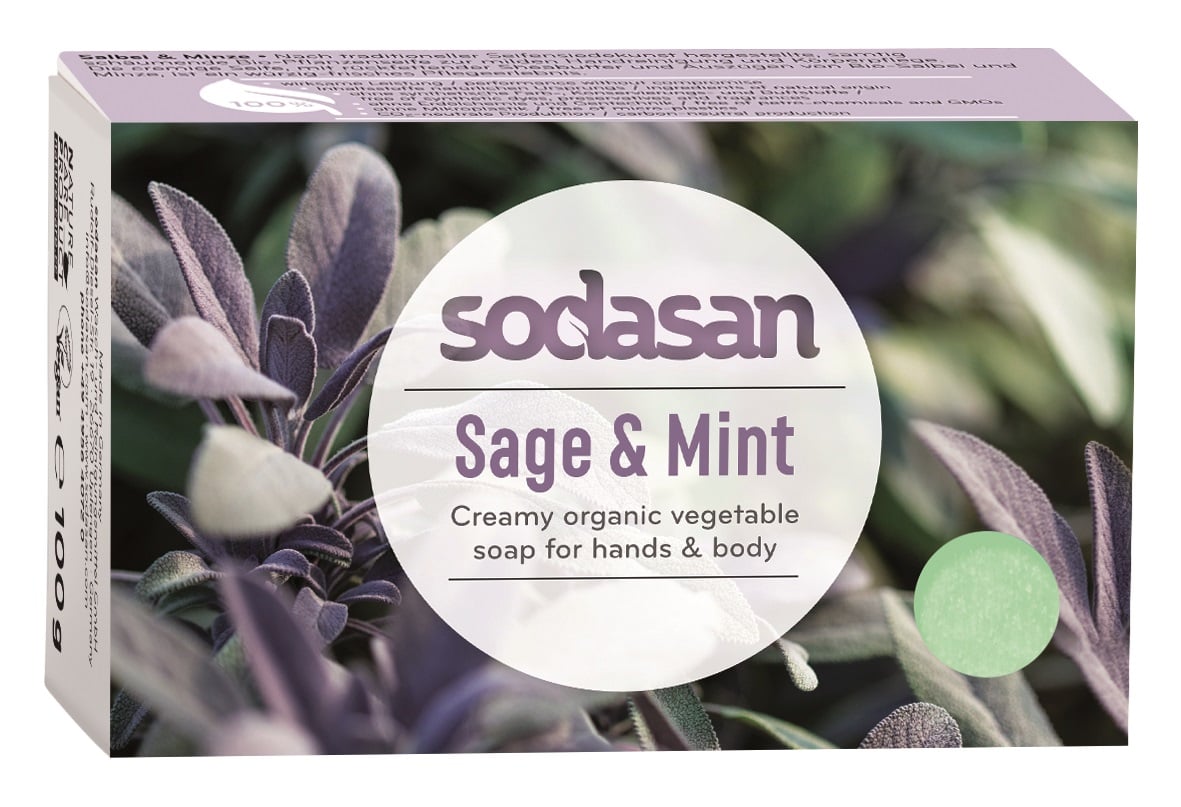 Sodasan Salvia & Mynta Tvål 100 g