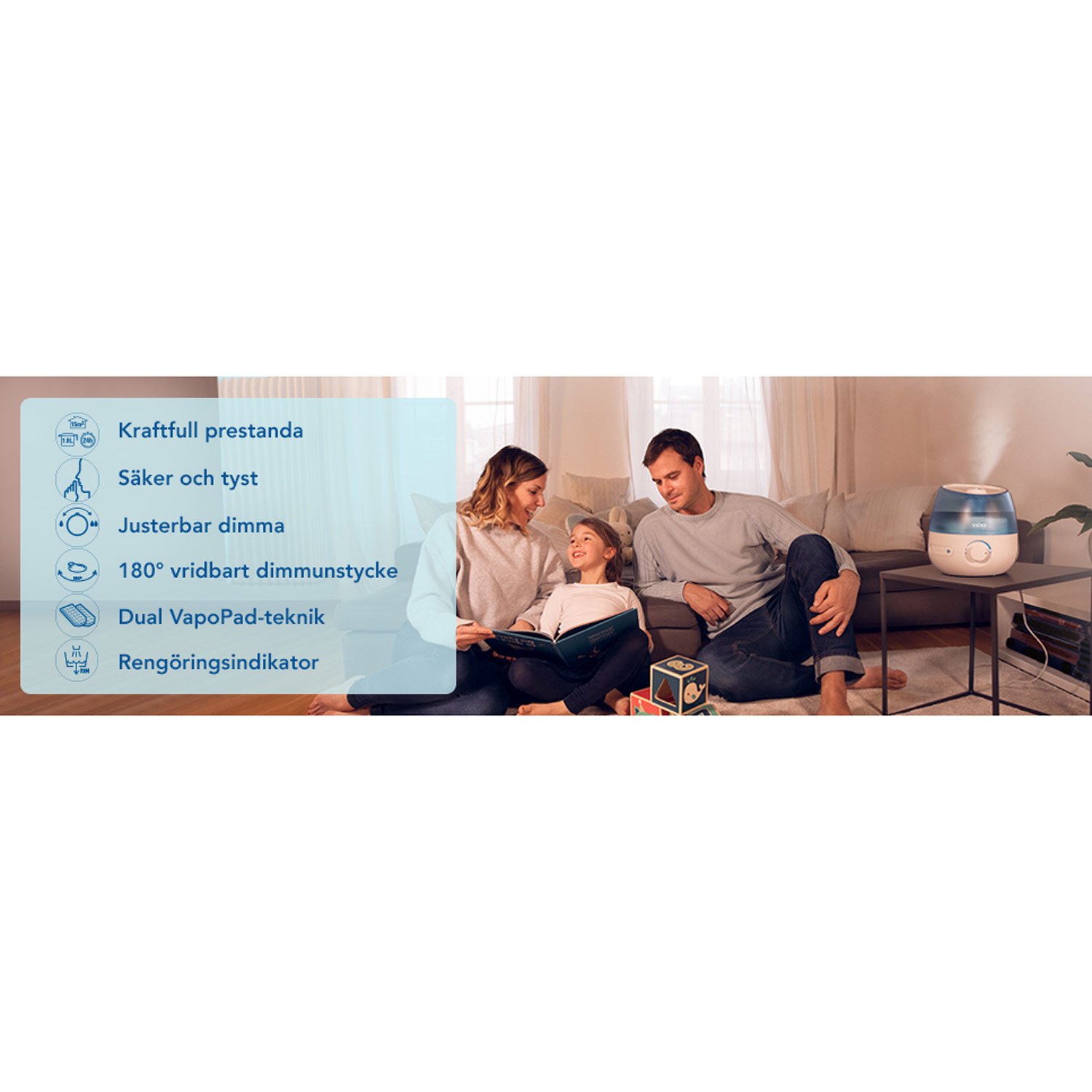 Vicks Luftfuktare Mini Cool Mist Ultrasonic VUL525