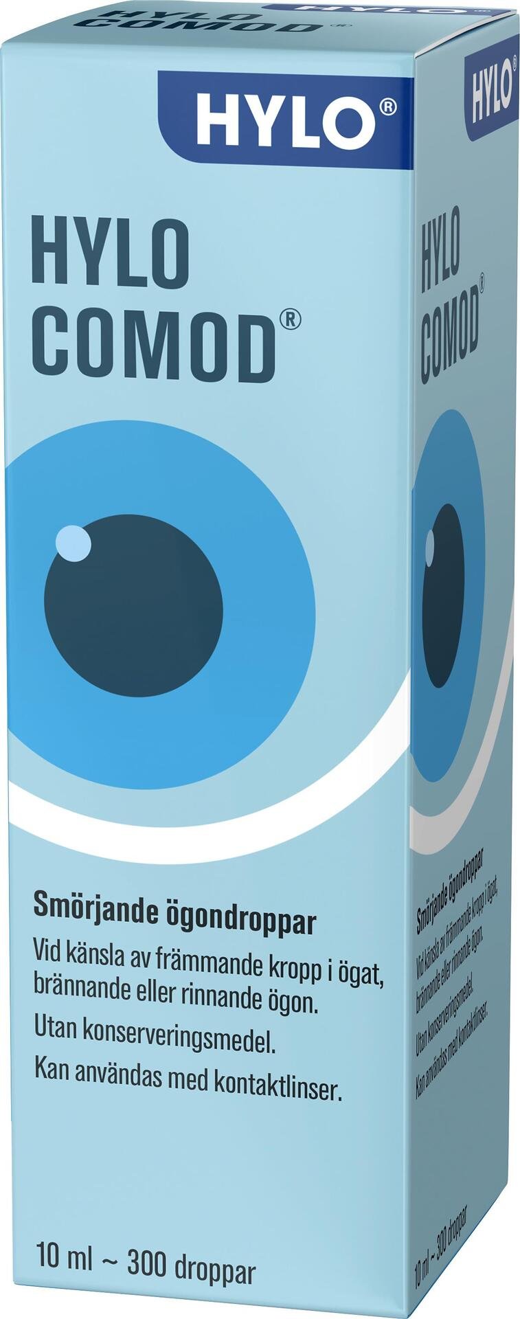HYLO COMOD Smörjande ögondroppar vid brännande känsla 10ml