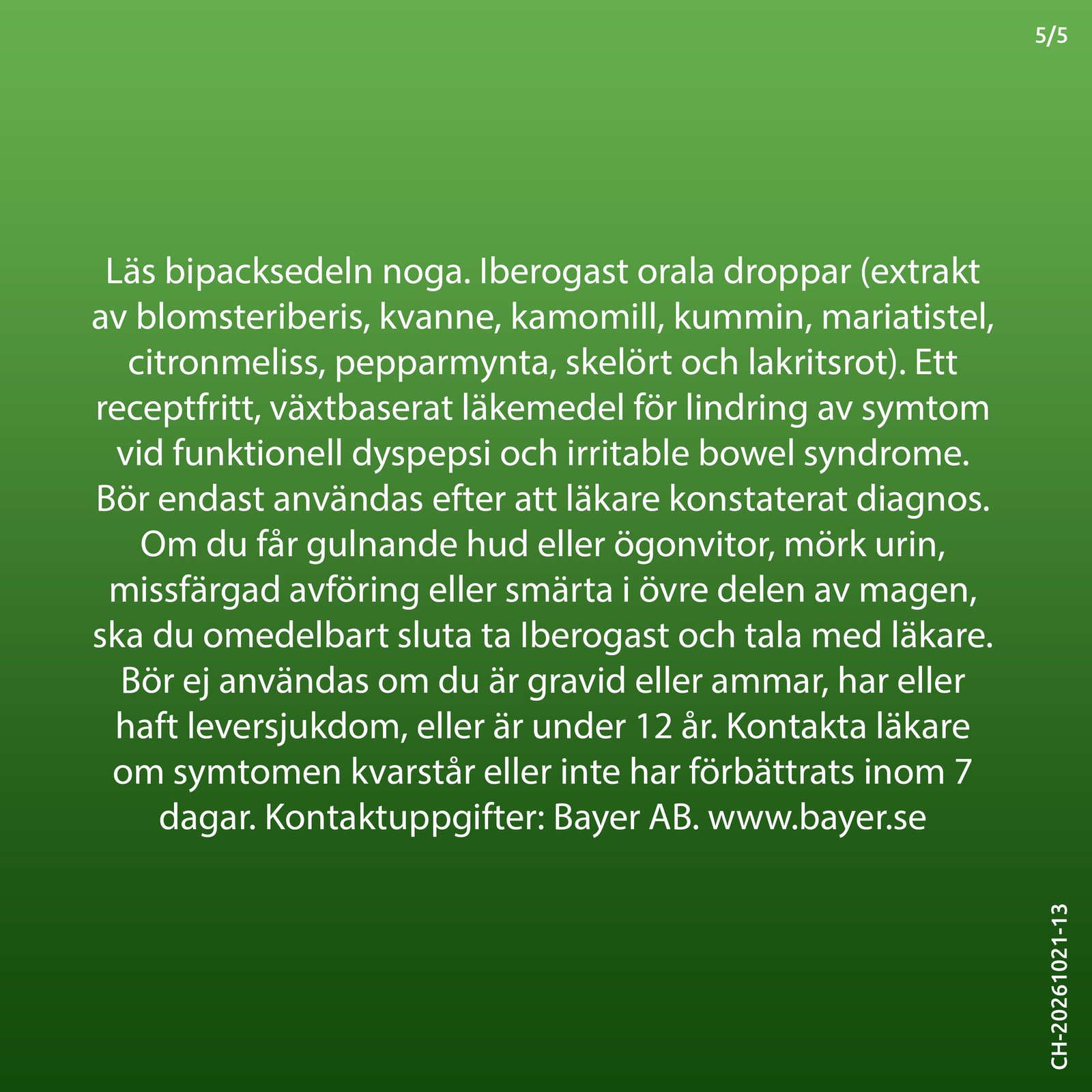Iberogast orala droppar, 50 ml