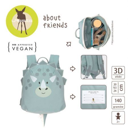Lässig Ryggsäck Tiny About Friends Dino Green