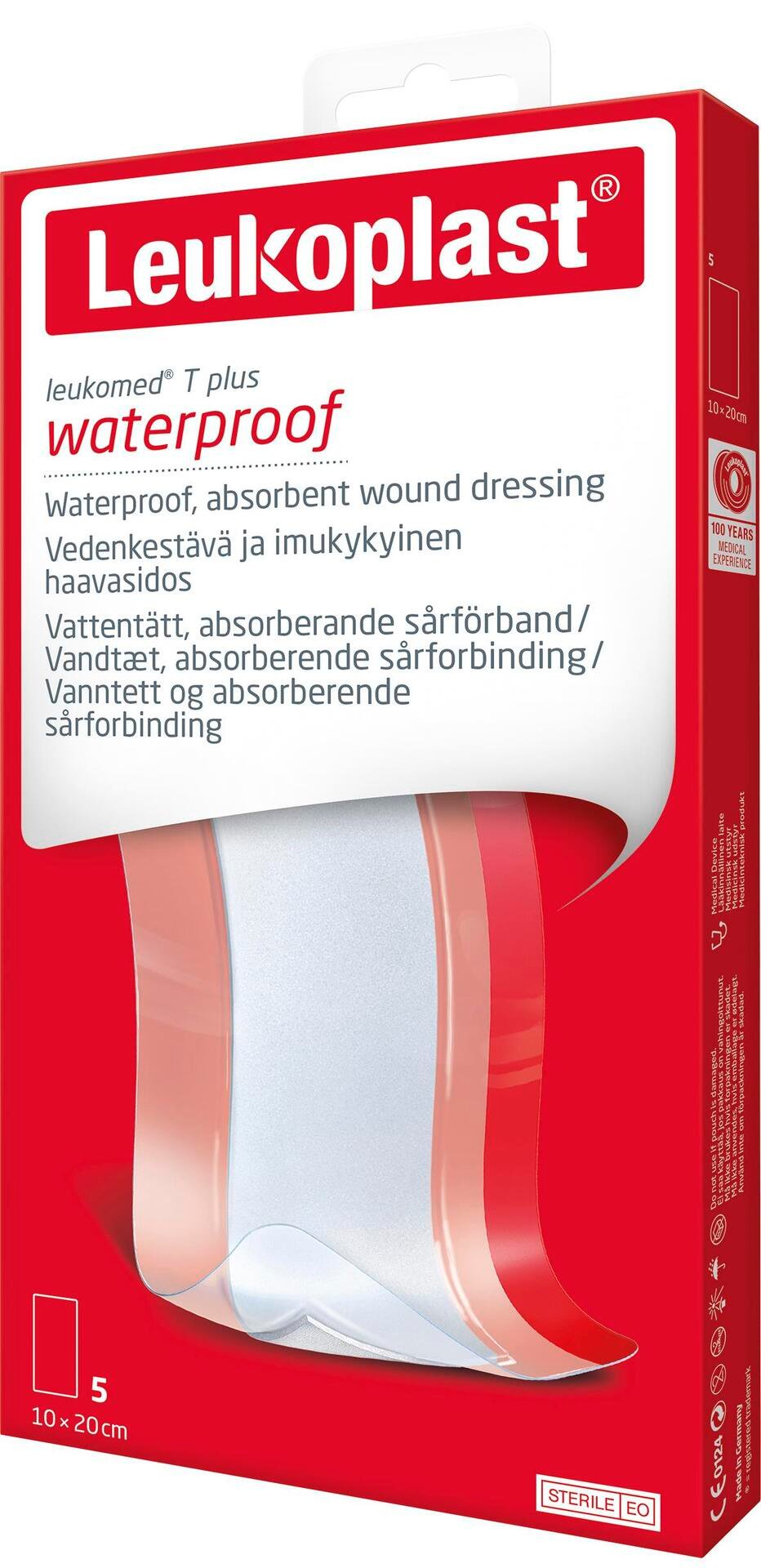 Leukoplast Leukomed T Plus Abs Sårförband 5 st 10x20 cm