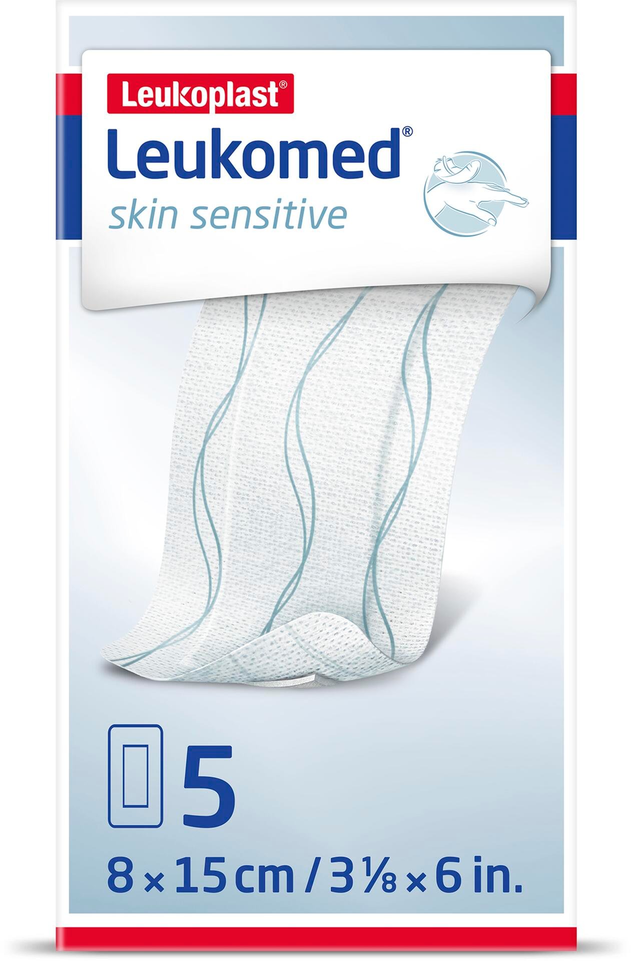 Leukoplast Leukomed Skin Sensitive L 5 st 8x15 cm