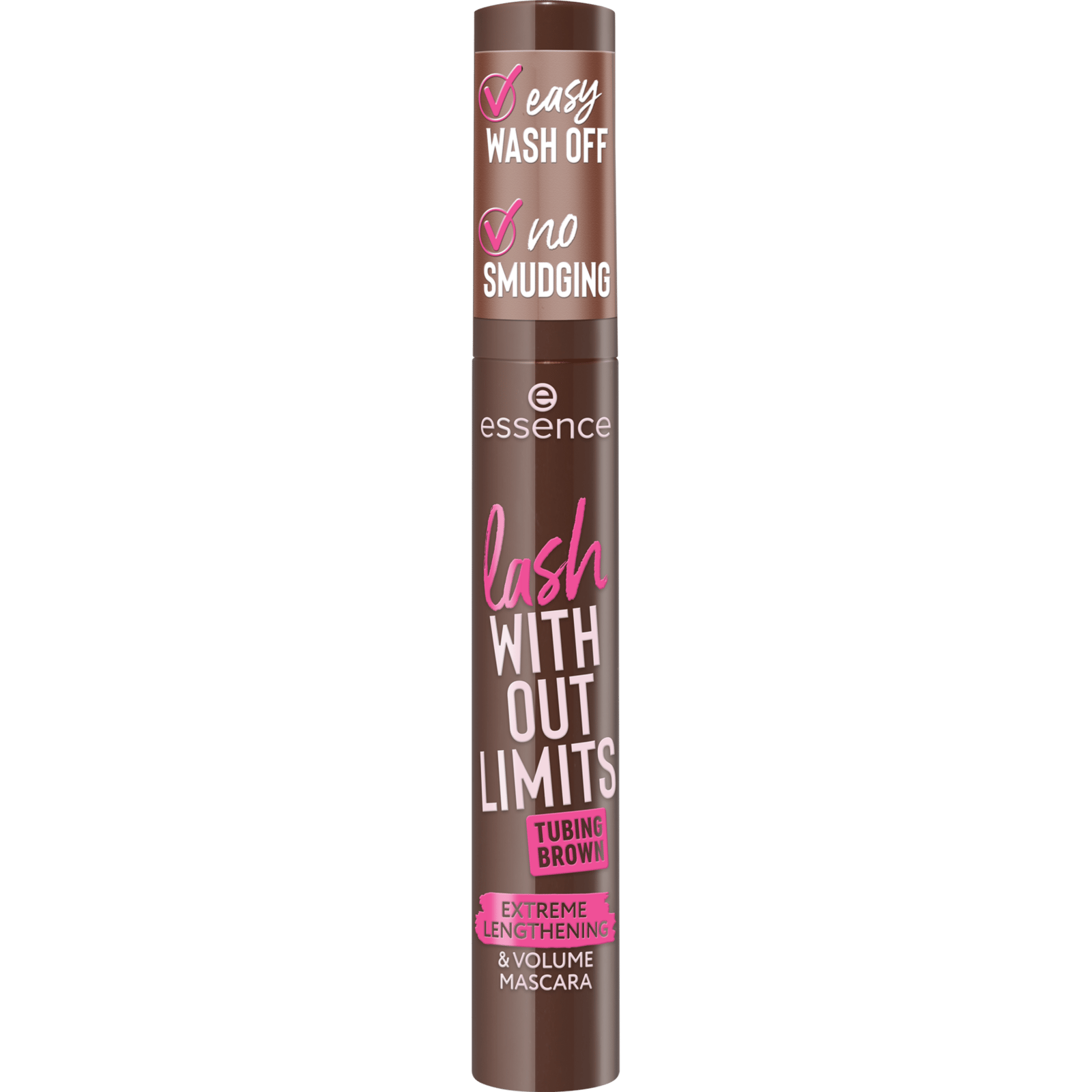 essence lash WITHOUT LIMITS TUBING BROWN EXTREME LENGTHENING & VOLUME MASCARA 05 13 ml