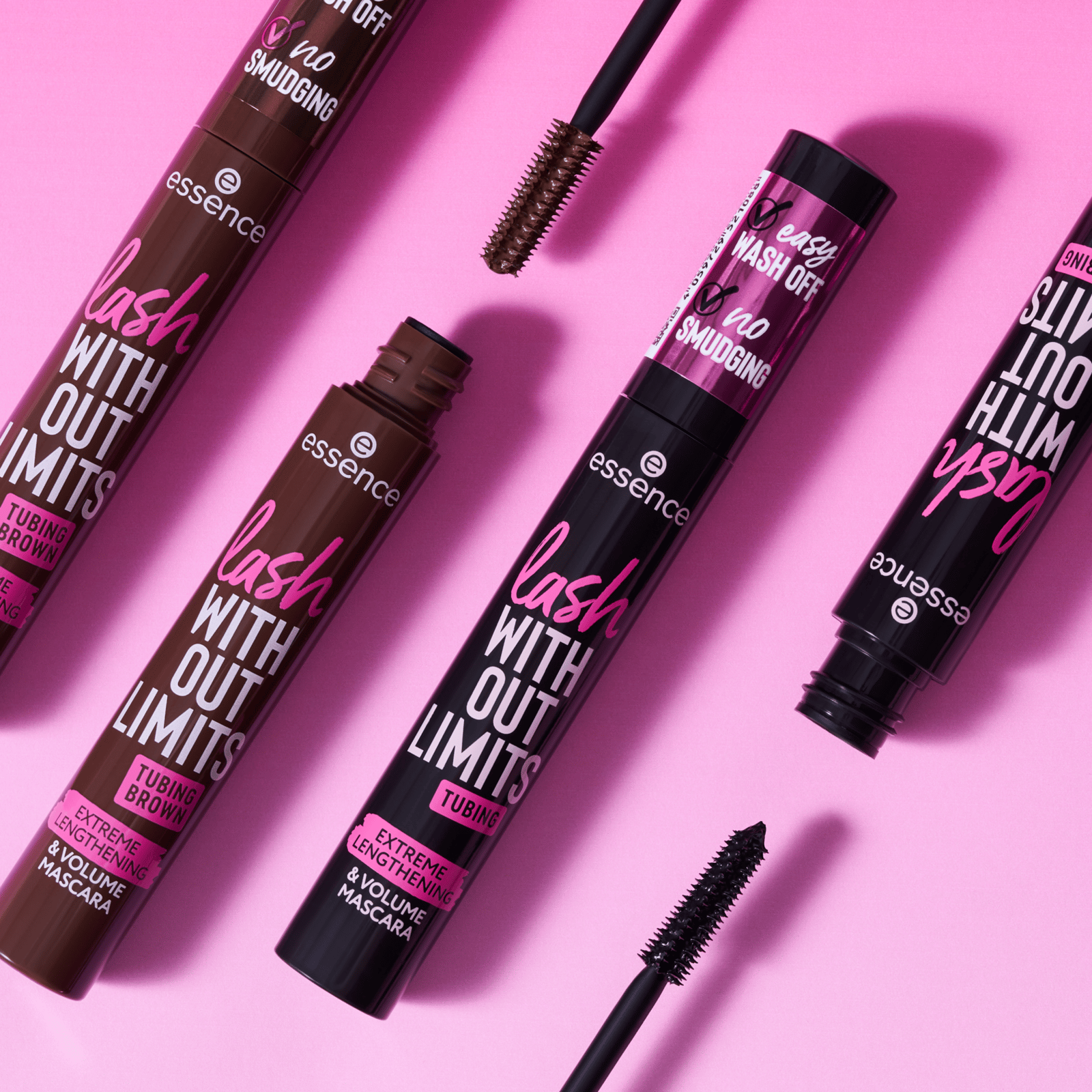 essence lash WITHOUT LIMITS TUBING BROWN EXTREME LENGTHENING & VOLUME MASCARA 05 13 ml