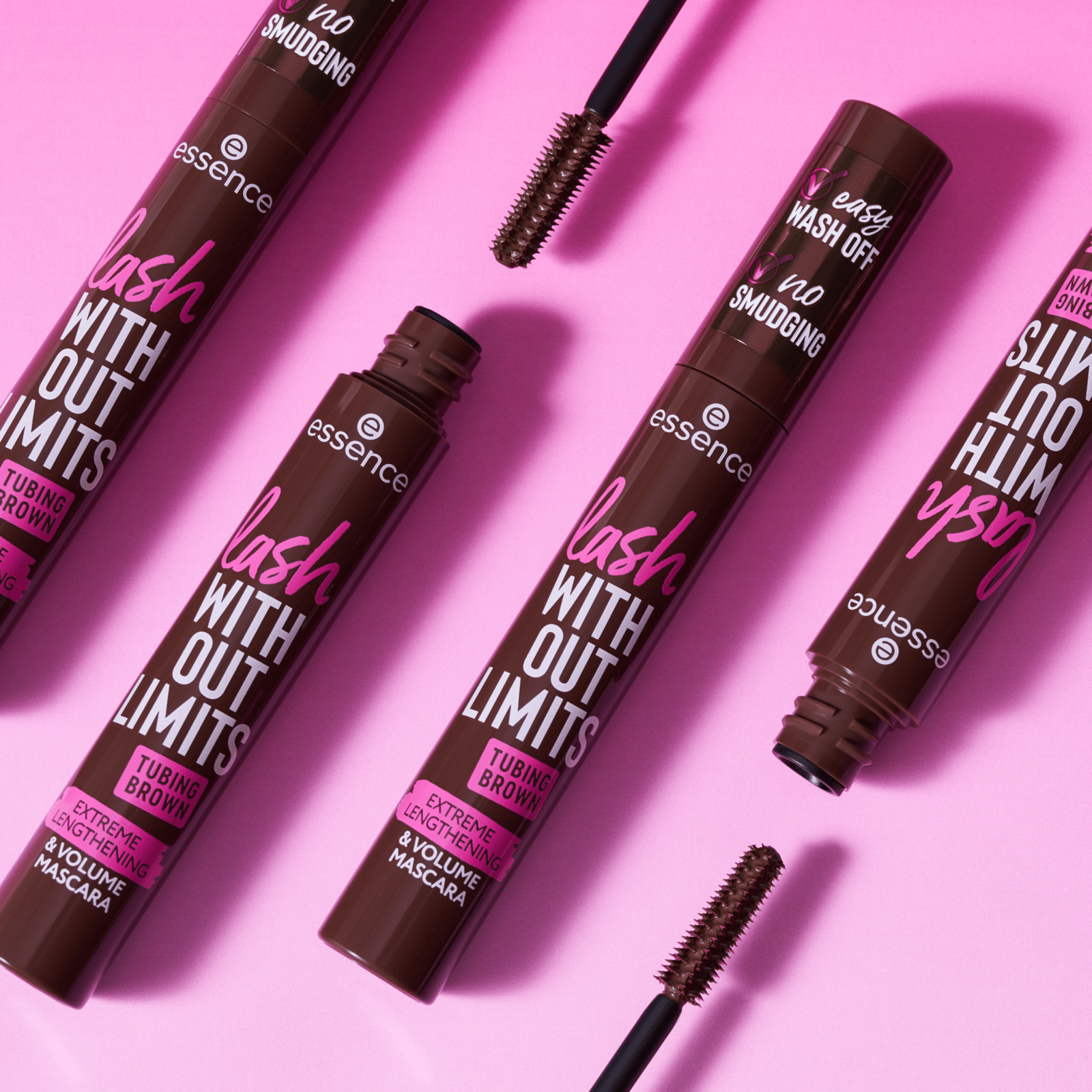 essence lash WITHOUT LIMITS TUBING BROWN EXTREME LENGTHENING & VOLUME MASCARA 05 13 ml
