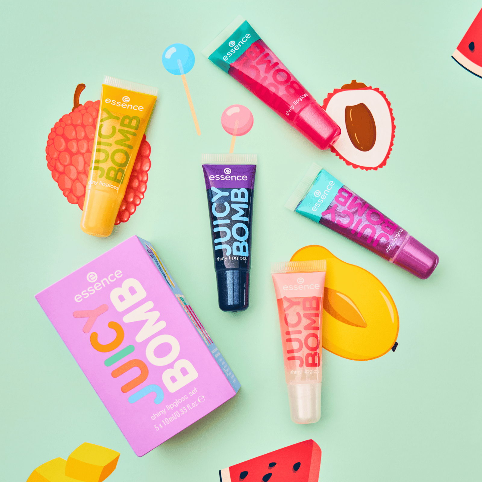 essence JUICY BOMB shiny lipgloss 110