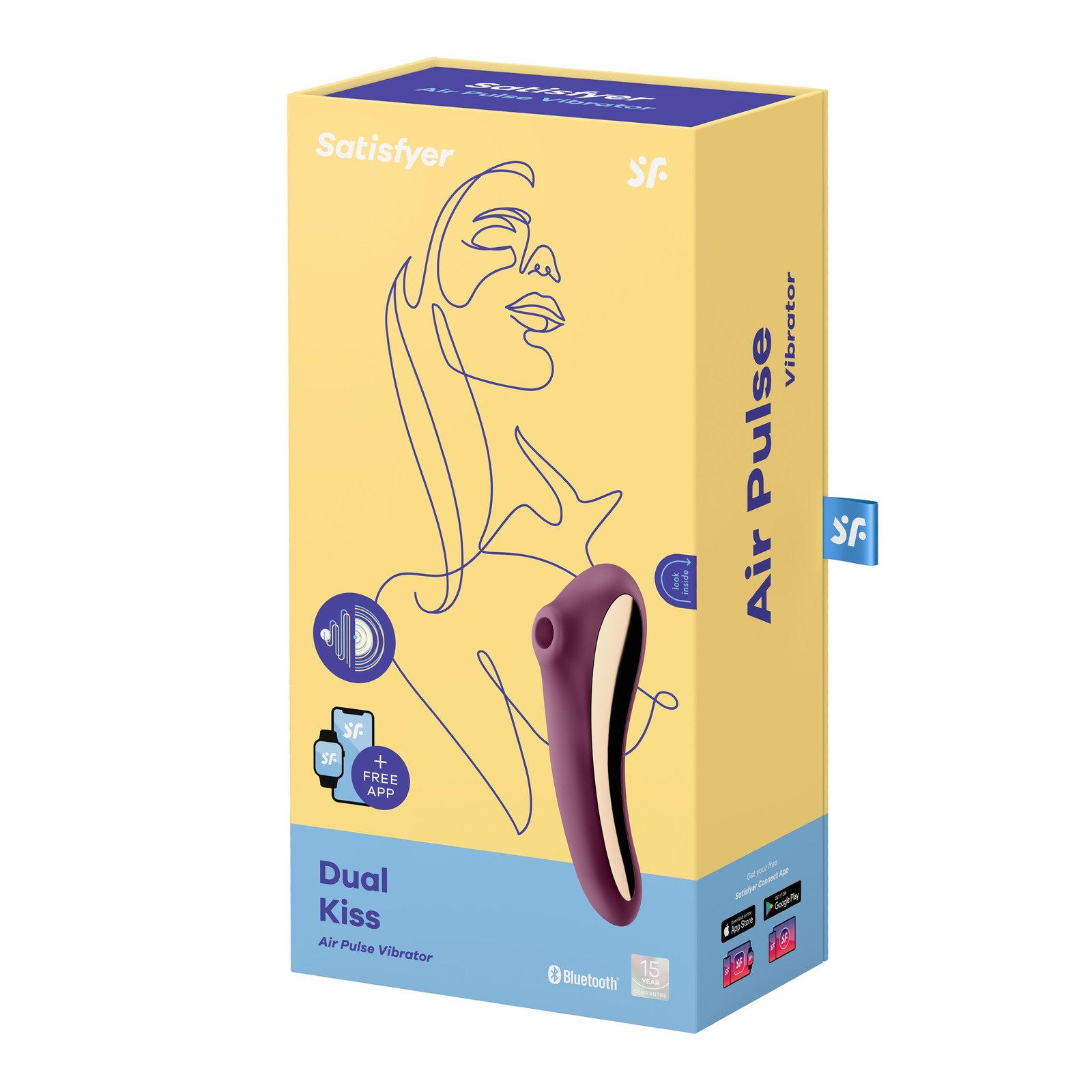 Satisfyer Dual Kiss Purple Lufttrycksvibrator 1 st